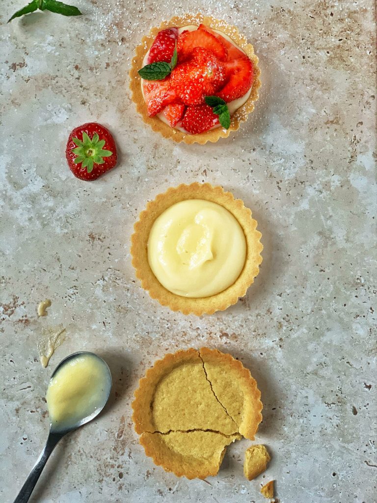 tartelettes met aardbeien