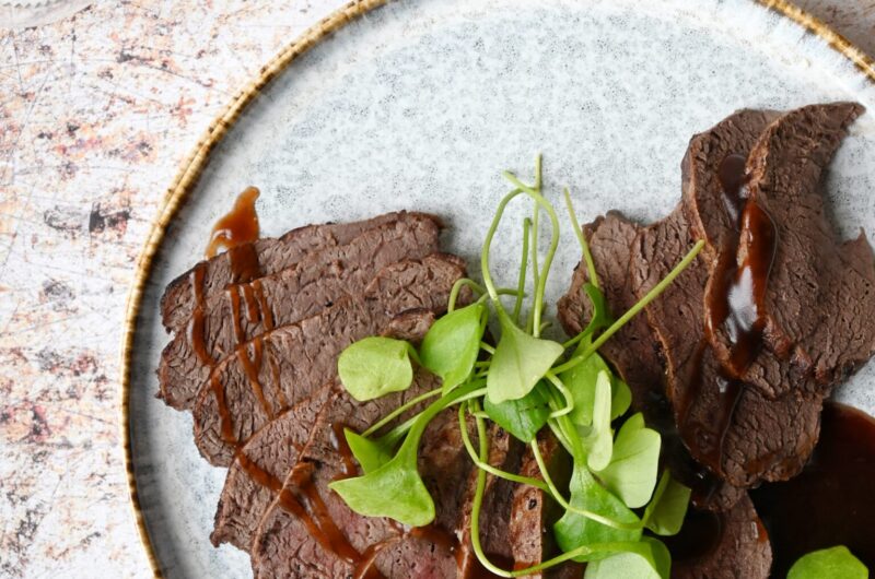 Hertenkalffilet met rode portosaus