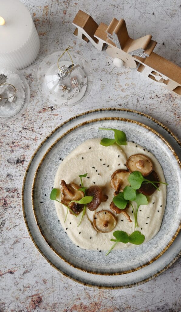 knolselderpuree met Shiitake